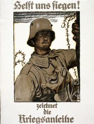 Helft uns siegen! Zeichnet die Kriegsanleihe, pub. Munich, 1917