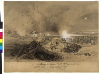 Siège de Komorn par les troupes k. k. en avril 1849