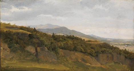 Paysage allemand avec vue sur une large vallée