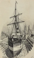 Bateau à vapeur pour émigrants