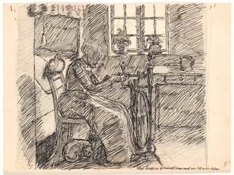 Ici vivait une vieille femme avec son chat et sa poule