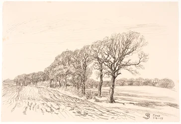 Paysage avec chênes. Føns