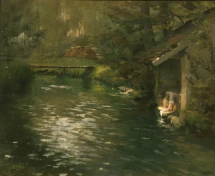 Lessive dans la rivière, vers 1895 (peinture)