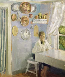 Harald à la table du petit déjeuner, vers 1900
