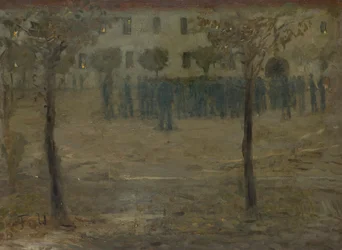 Dans la cour de la caserne