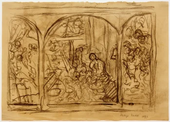 Esquisse de composition "La Sainte Nuit"