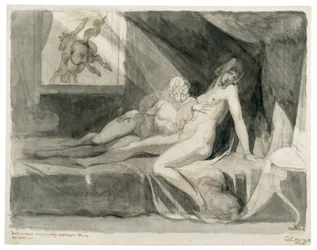 Alp quitte la chambre de deux femmes endormies, 1810