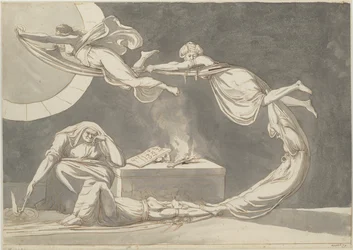 Scène de conjuration avec une sorcière à l