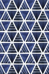 Motif en triangle indigo