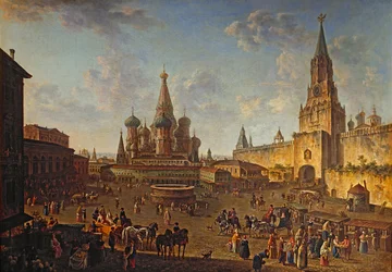 Russe : "Place Rouge à Moscou" Place Rouge à Moscou