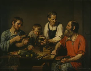 Famille paysanne avant le dîner, 1824