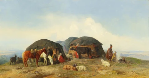 Bergers de bétail au repos dans le Caucase du Nord, 1874
