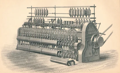 Cadre de finition de filature, par Platt, Brothers & Co. Oldham, 1874