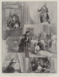 La visite royale à la représentation unique de Caste, au théâtre Haymarket, 18 mars
