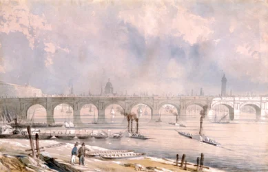 Pont de Waterloo, vue vers la ville, Londres