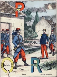 Lettres P Q et R : Poste, Qui vive ! et Ronde d