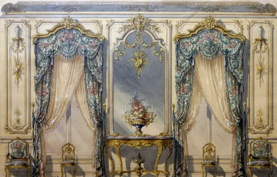 Conception de décor de style Rococo pour salon