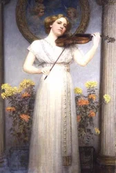 Étude de portrait (Dame jouant du violon)