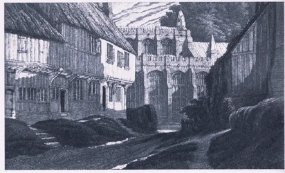 Un souvenir de Clavering Essex (lithographie en couleur)