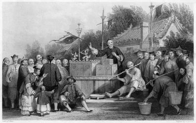 Spectacle rare à Lin-sin-choo, Chine, vers 1843