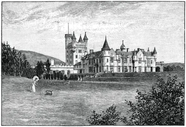 Château de Balmoral depuis le nord-ouest, Aberdeenshire, Écosse, 1900