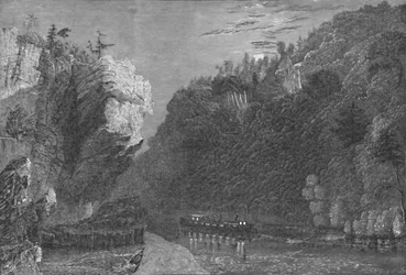 Falaise sur le canal Érié, près de Little Falls, 1883