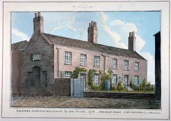 Maisons de retraite des drapiers, New Kent Road, Southwark, Londres, 1825