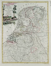 La République de Hollande divisée en ses provinces, gravure de G. Zuliani tirée du Tome I du Nouvel Atlas publié à Venise en 1776 par Antonio Zatta, Collection Privée