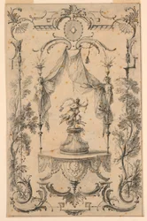 Conception pour un panneau mural sur le thème de Diane