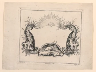 Écusson, de "Recueil Nouveau de Differens Cartouche"
