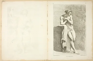 Figure (recto et verso), du Premier livre de figures d’Académies gravées en Partie par les Professeurs de l’Académie Royale