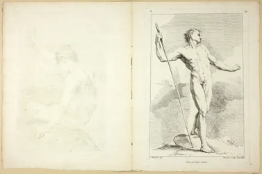 Figure (recto et verso), du Seconde livre de figures d’Académies gravées en Partie par les Professeurs de l’Académie Royale