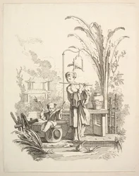 Flûtiste et un Enfant Timbalier