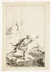 Messager envoyé à M. Saint-Denis, par M. Belle-Isle, prisonnier, planche trois de Les Nouveaux Voyages aux Indes Occidentales