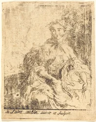 Jeune femme à la terrasse