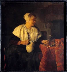 Le riboteur. Peinture de Gabriel Metsu