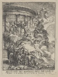 Allégorie des mariages faits par la ville de Paris à la naissance du duc de Bourgogne, 1751