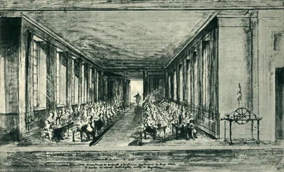 Salle de filature, vers 1776, 1943