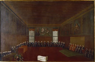 Vue de la salle de la Quarantaine Criminelle, Cour Suprême ou Conseil des Quarante
