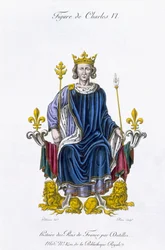 Figure de Charles VI, gravée par Amédée Pérée, de 