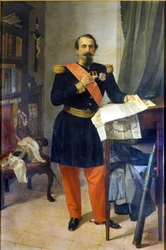 Napoléon III. Peinture de Gaetano Belvederi. 19ème siècle. Bologne