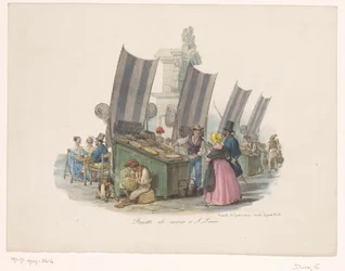 Étal de fruits de mer sur le marché