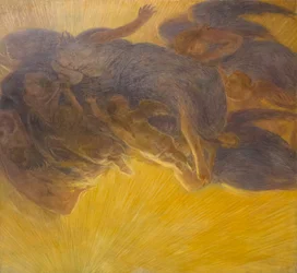 La création de la lumière, vers 1913, Gaetano Previati