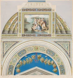 Lunette et voûte avec la découverte de Moïse. 1774