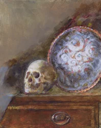 Crâne et assiette
