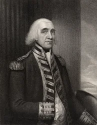 Amiral Richard Howe, gravé par W.T. Fry, de 
