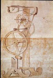 Horloge à pendule étudiée par l