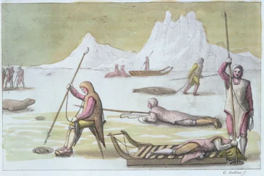 En attente sur la glace (détail)