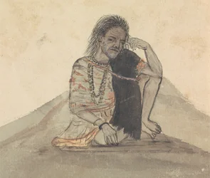 Homme au châle noir