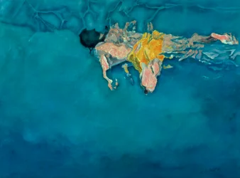 Nageur en jaune, 1990